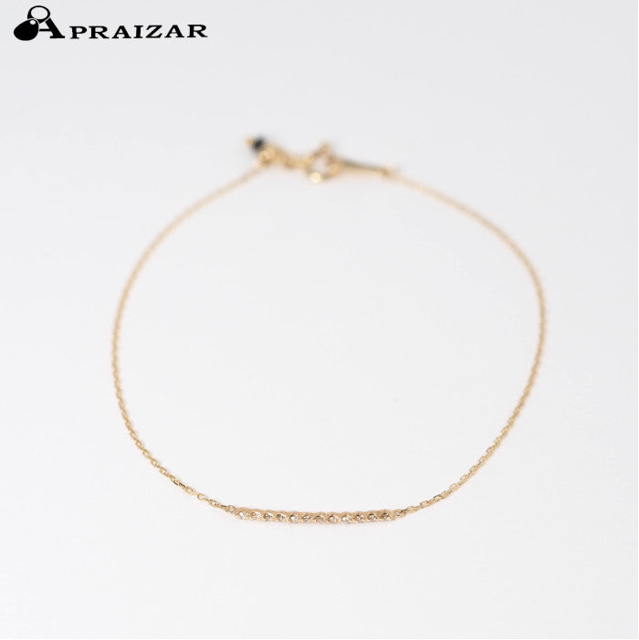 agete Agate 10K Yellow Gold 0.06ct Diamond Bracelet