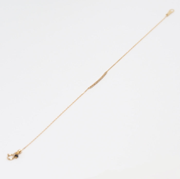 agete Agate 10K Yellow Gold 0.06ct Diamond Bracelet
