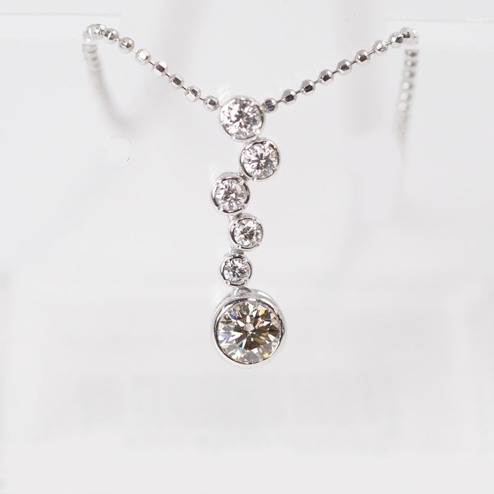 KASHIKEY カシケイ BEZEL ベゼル Pt900/850 ブラウンダイヤモンド/ダイヤ 0.30ct/0.20ct ネックレス