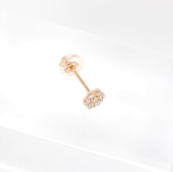 festaria フェスタリア K18PG ダイヤ0.08ct Diamante ディアマンテ 片耳用ピアス