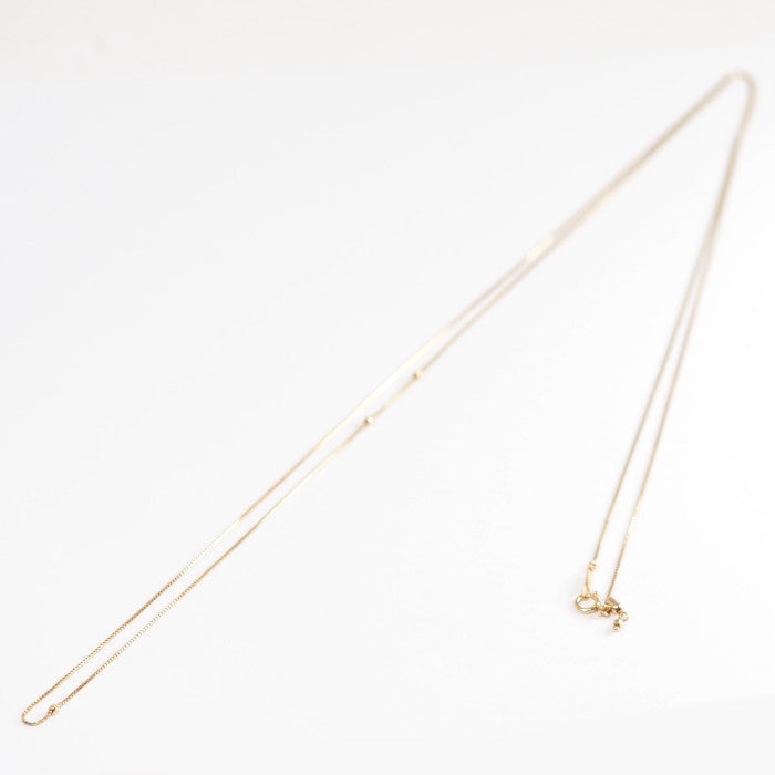 agete Agate 10K Yellow Gold Mirror Ball Cut Ball Long Chain Necklace