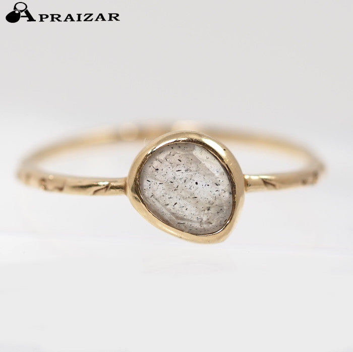 agete Agate 10K Yellow Gold Labradorite Ring, Size 7