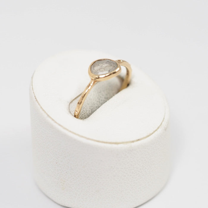 agete Agate 10K Yellow Gold Labradorite Ring, Size 7