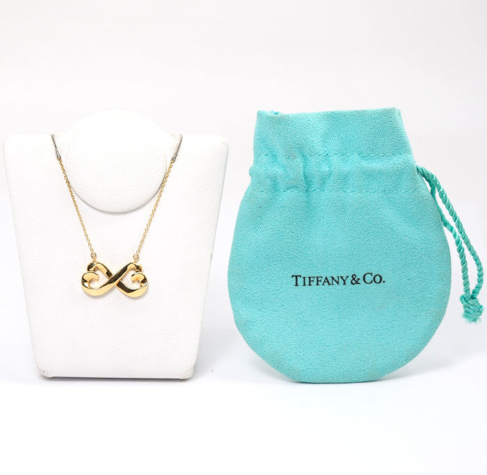 Tiffany&Co. ティファニー 750 K18イエローゴールド ダブル ラビングハート ネックレス パロマ・ピカソ 収納袋付
