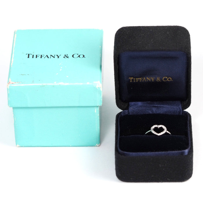 Tiffany & Co. ティファニー Pt950 ダイヤ センチメンタル ハート リング 約6.5号 ケース付