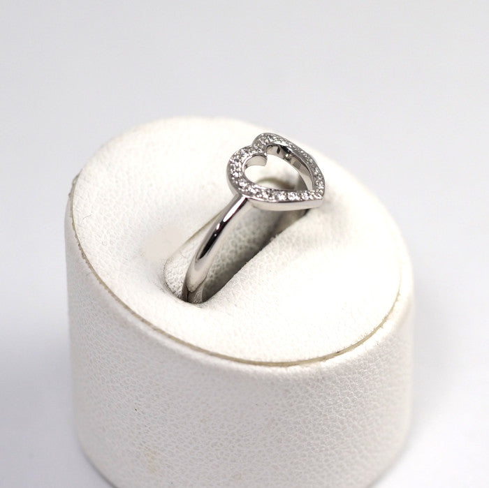 Tiffany & Co. ティファニー Pt950 ダイヤ センチメンタル ハート リング 約6.5号 ケース付