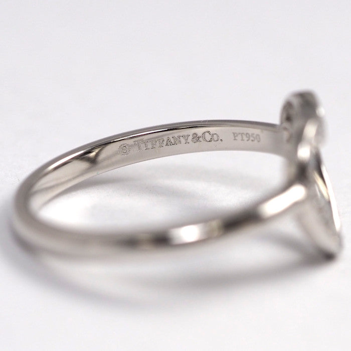 Tiffany & Co. ティファニー Pt950 ダイヤ センチメンタル ハート リング 約6.5号 ケース付