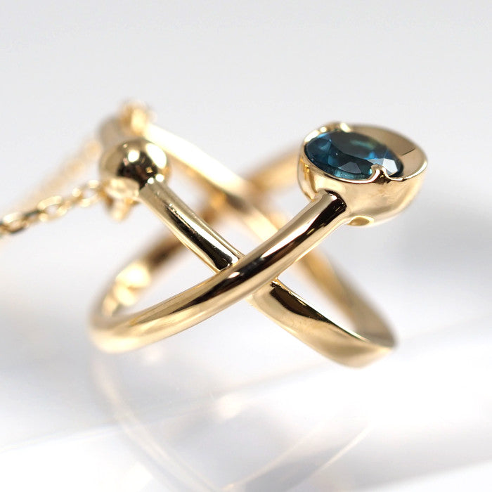 STAR JEWELRY 星星珠宝 PLANETS K10YG 伦敦蓝托帕石项链