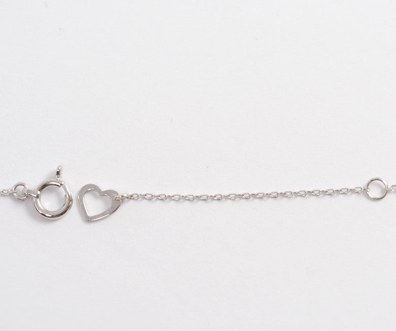 Ponte Vecchio ポンテヴェキオ K18WG/YG ダイヤ0.15ct ハート ネックレス 正規保証書付