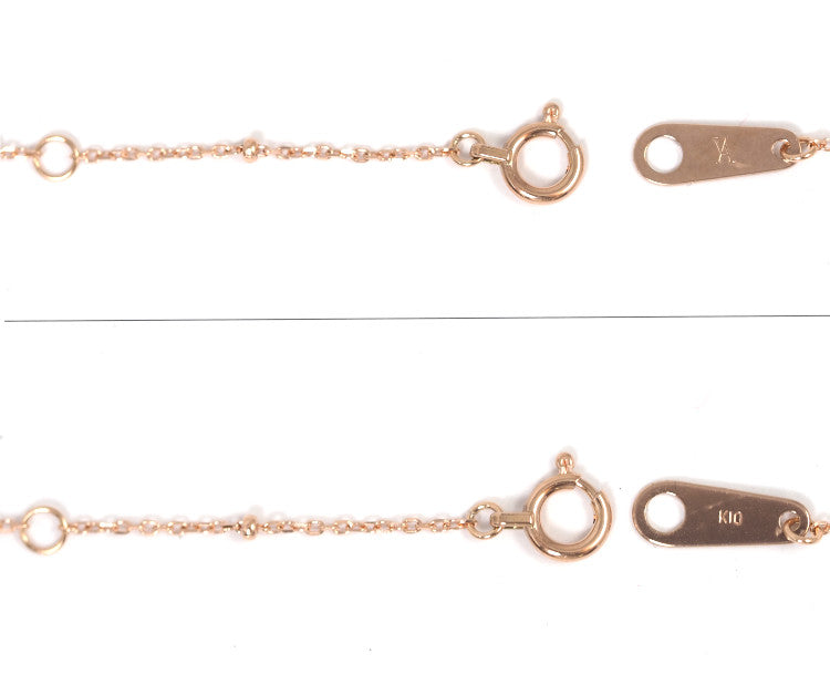 VENDOME AOYAMA ヴァンドーム青山 K10ピンクゴールド ローズカット ダイヤ 雫 しずくドロップ ネックレス