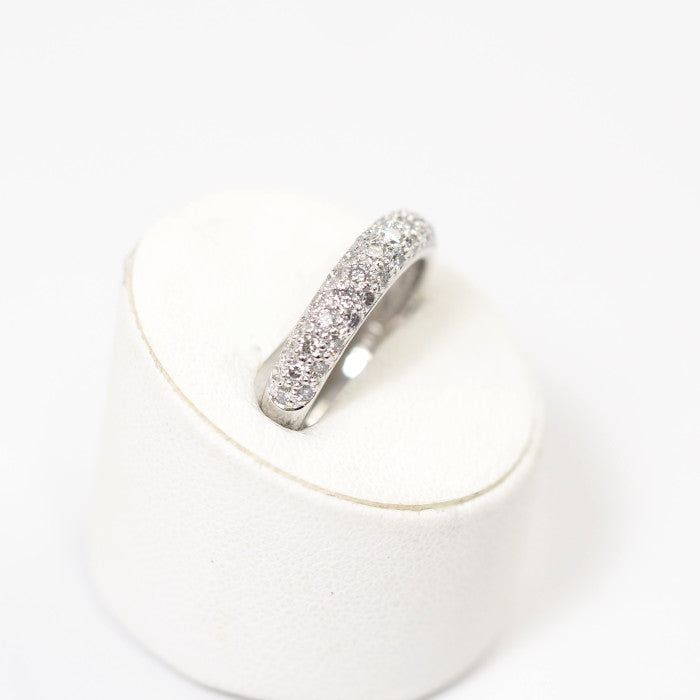 Ponte Vecchio ポンテヴェキオ 750 K18ホワイトゴールド ダイヤ0.67ct パヴェ リング 9号