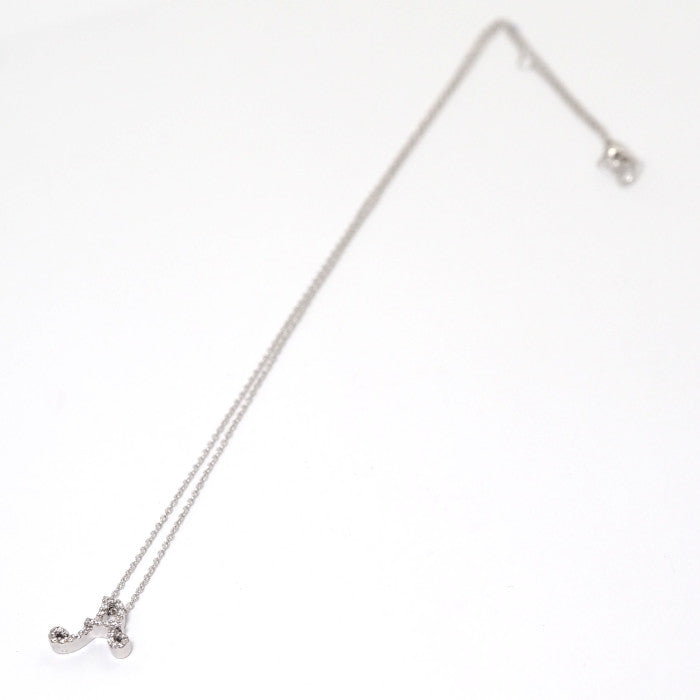 Ponte Vecchio ポンテヴェキオ K18ホワイトゴールド ダイヤ0.12ct イニシャル A ネックレス