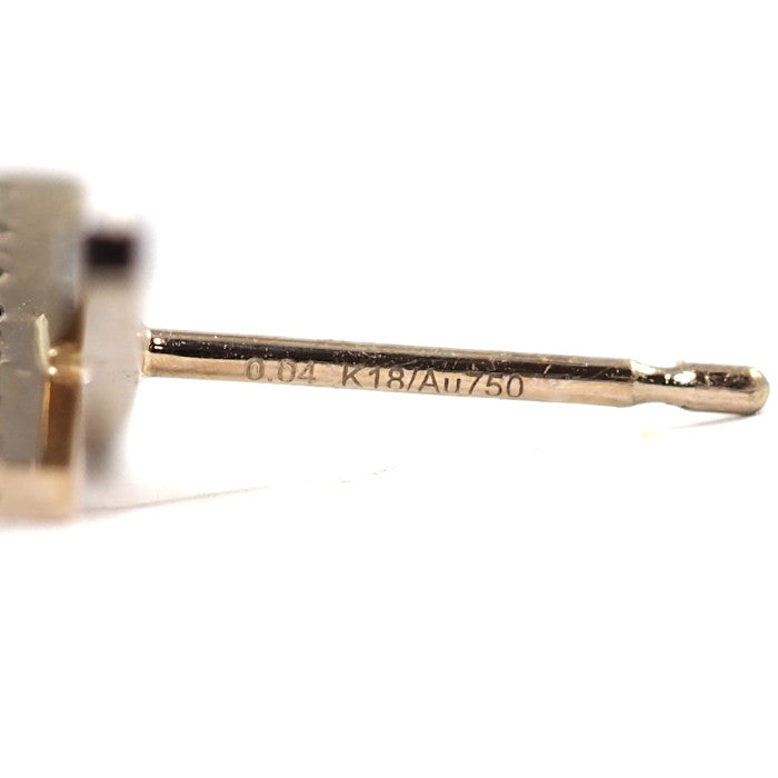 KASHIKEY カシケイ シック トゥーラインズ 片耳用 ピアス K18ブラウンゴールド ブラウンダイヤモンド 約0.04ct クロス