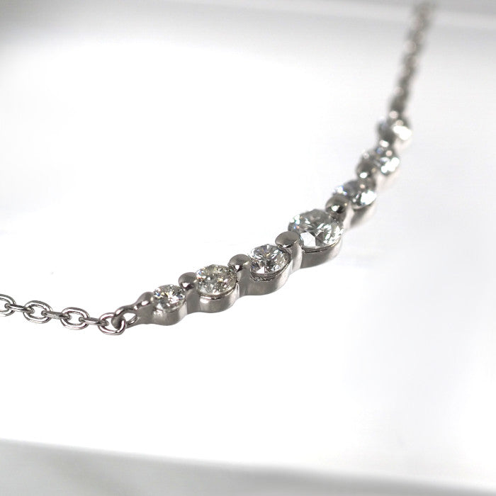 VENDOME AOYAMA ヴァンドーム青山 プラチナ Pt950/850 ダイヤ0.17ct リュール ネックレス 上品 シンプル