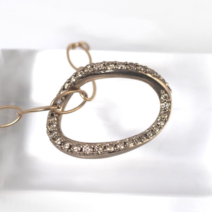 KASHIKEY Marchioness Necklace in 18K Brown Gold with 0.50ct Brown Diamonds, Chain Necklace