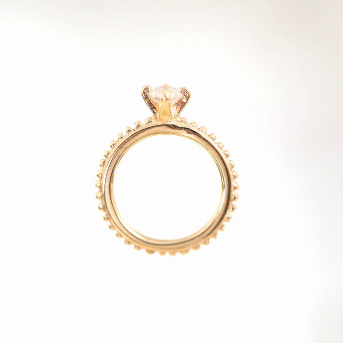 agete K10 Pink Gold 0.03ct Diamond Baby Ring Necklace
