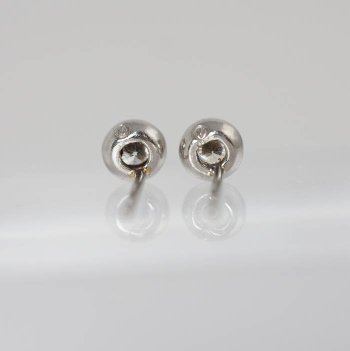VENDOME AOYAMA ヴァンドーム青山 Pt900 ダイヤ0.13ct×2 計0.26ct セルクル ピアス シリコンキャッチ社外品