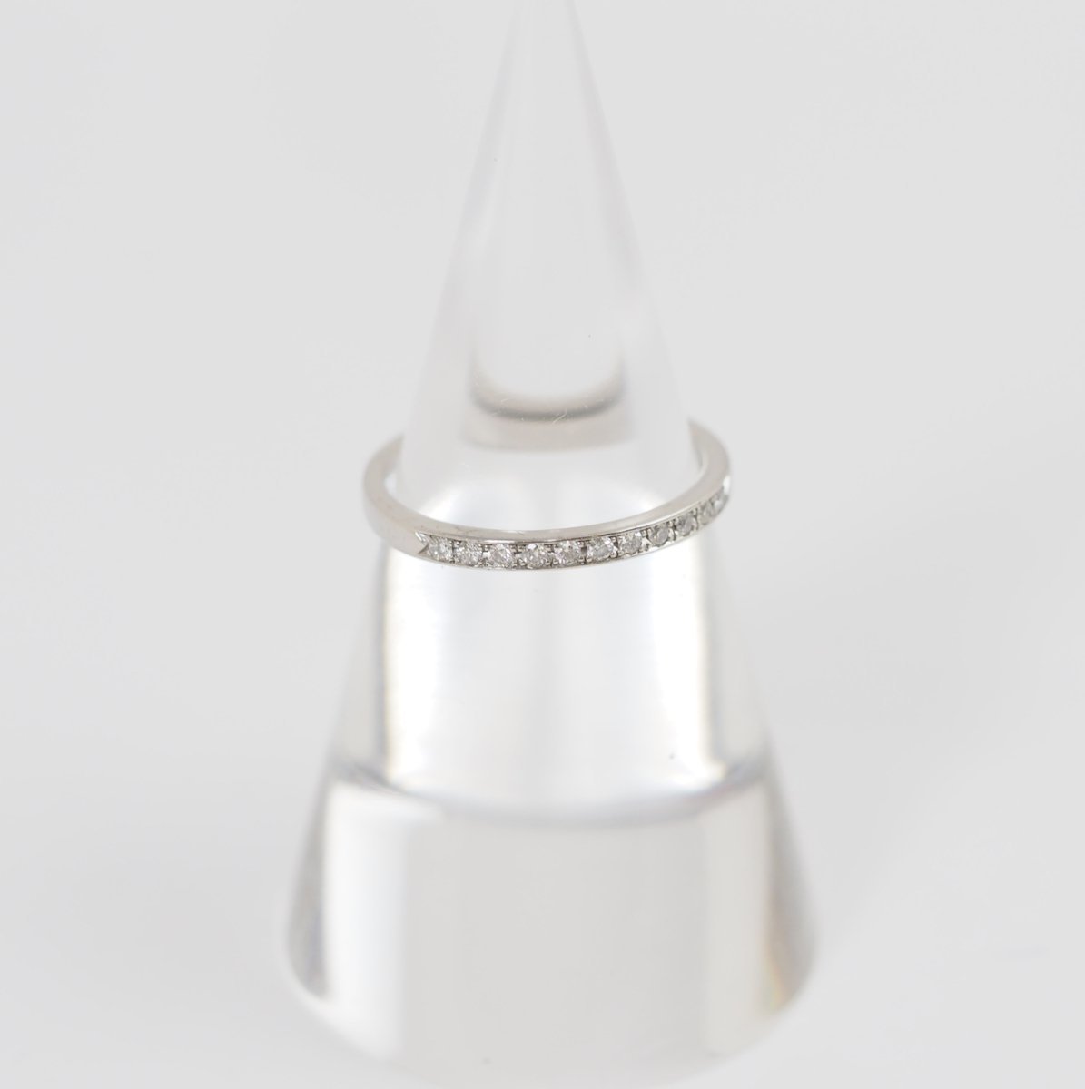 4℃ Pt950 Half Eternity Diamond Ring No. 11