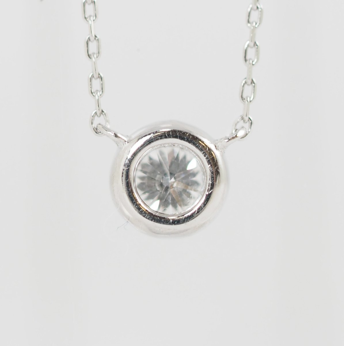 canal 4℃ canal 4℃ Pt850 1 diamond 0.152ct necklace with certificate of authenticity and warranty