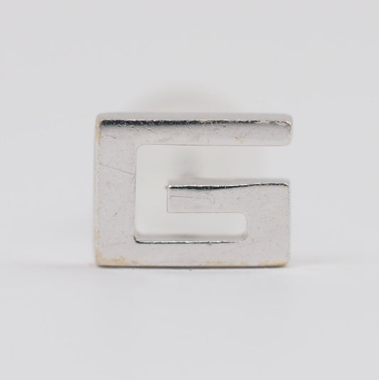 GUCCI グッチ Gロゴ 750 K18WG ホワイトゴールド 片耳用ピアス キャッチ社外品