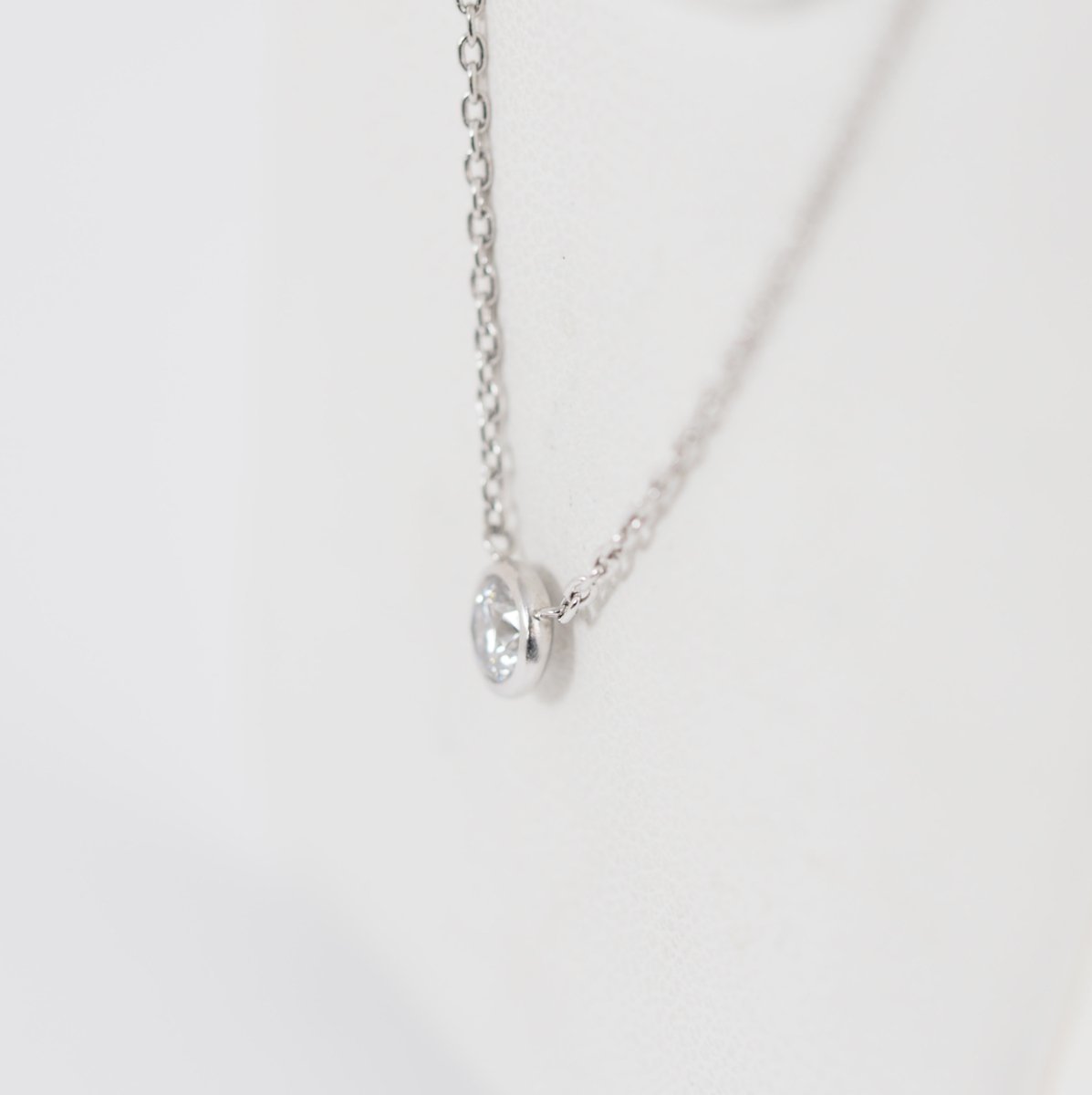 VENDOME AOYAMA Pt900/850 1 diamond 0.27ct necklace with case