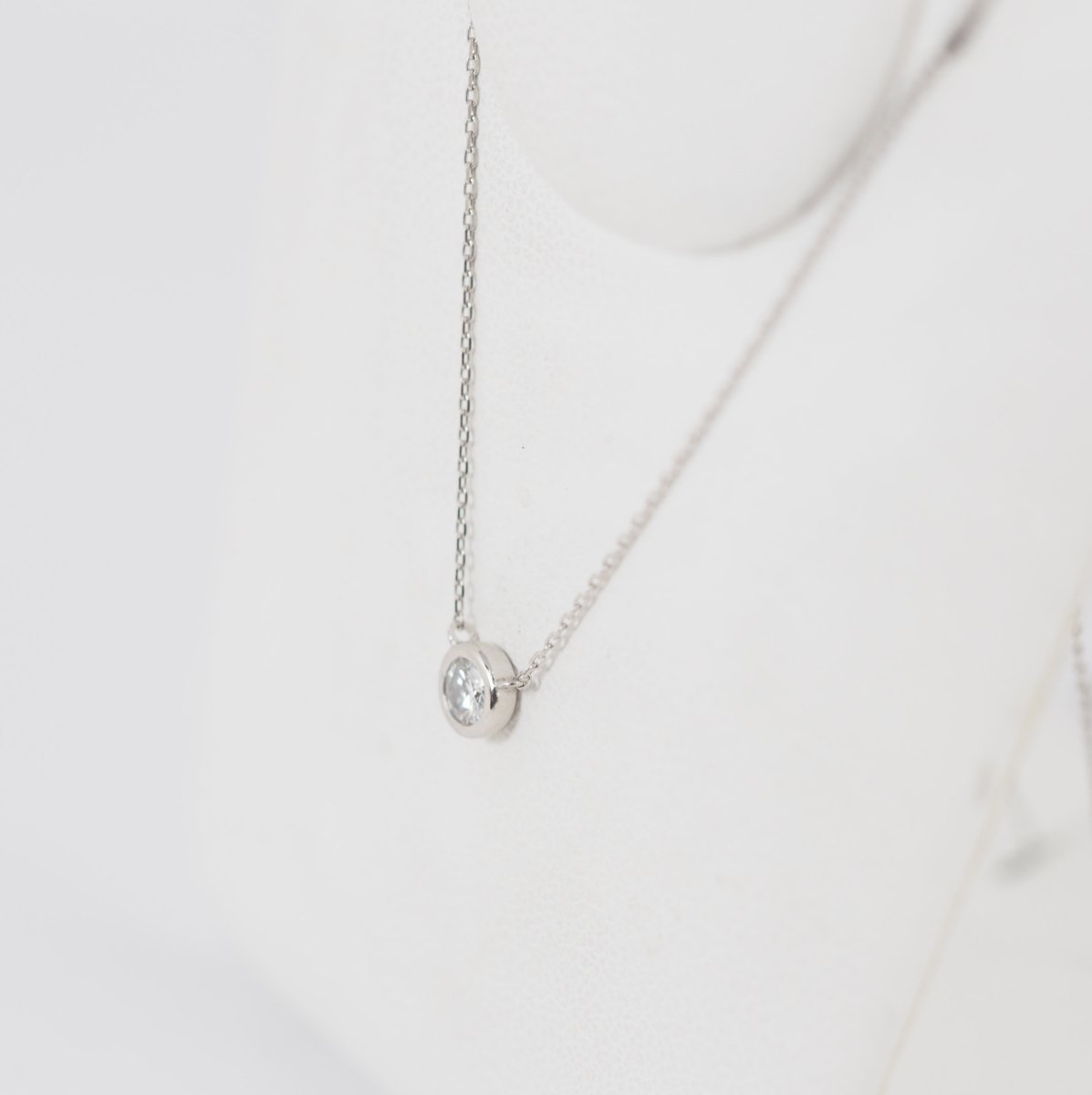 canal 4℃ canal 4℃ Pt850 1 diamond 0.152ct necklace with certificate of authenticity and warranty