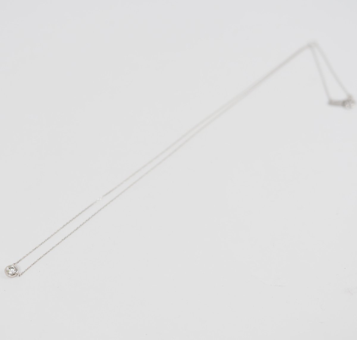 canal 4℃ canal 4℃ Pt850 1 diamond 0.152ct necklace with certificate of authenticity and warranty