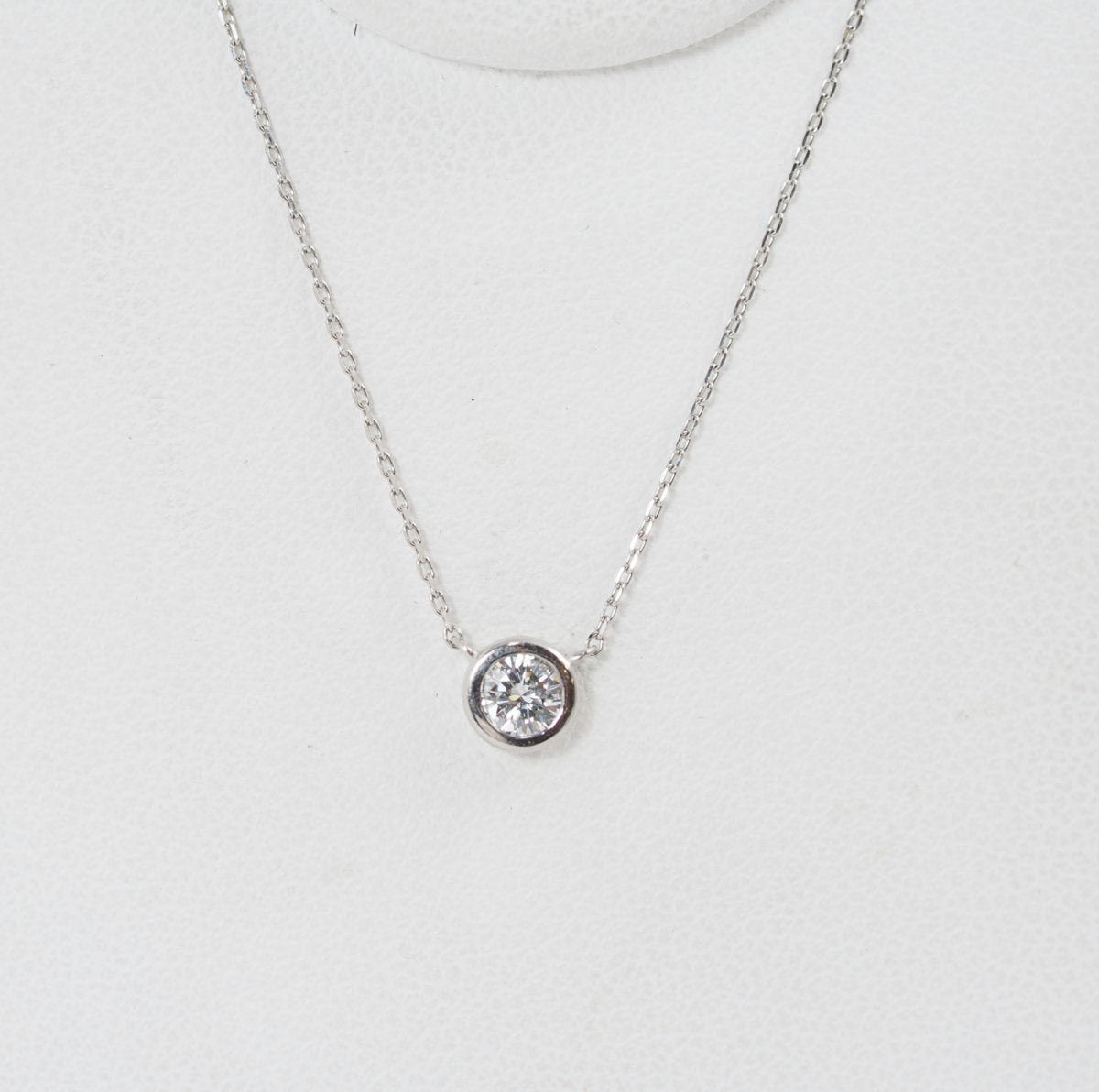 canal 4℃ canal 4℃ Pt850 1 diamond 0.152ct necklace with certificate of authenticity and warranty