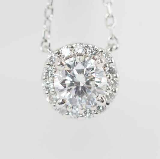 VENDOME AOYAMA Pt950/850 Diamond 0.38ct Grace Necklace