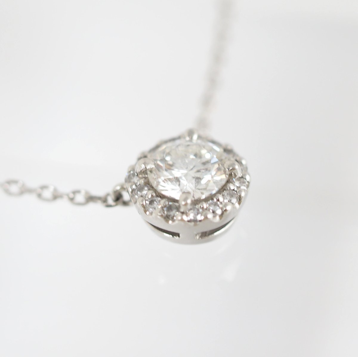 VENDOME AOYAMA Pt950/850 Diamond 0.38ct Grace Necklace