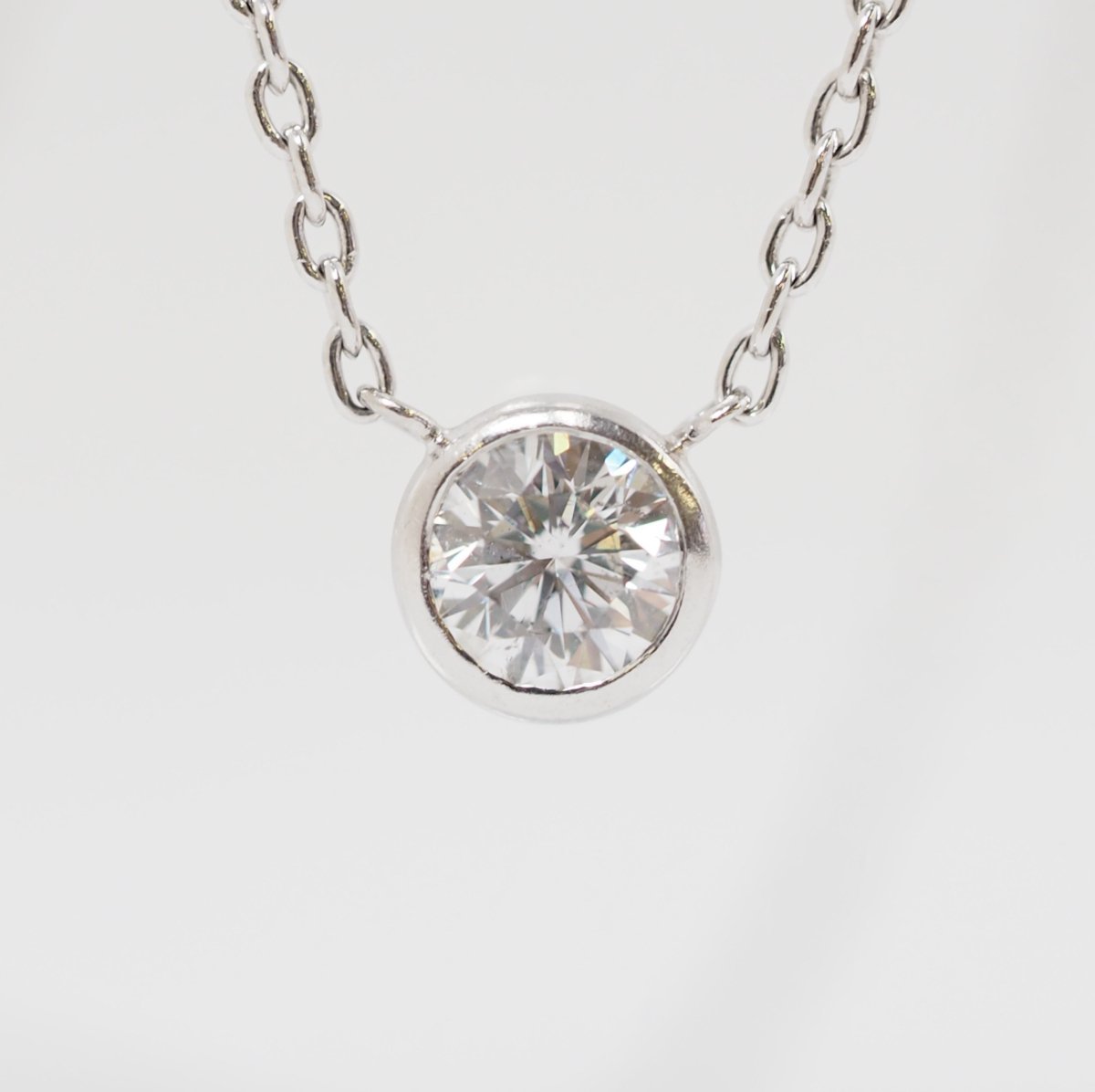 VENDOME AOYAMA Pt900/850 1 diamond 0.27ct necklace with case