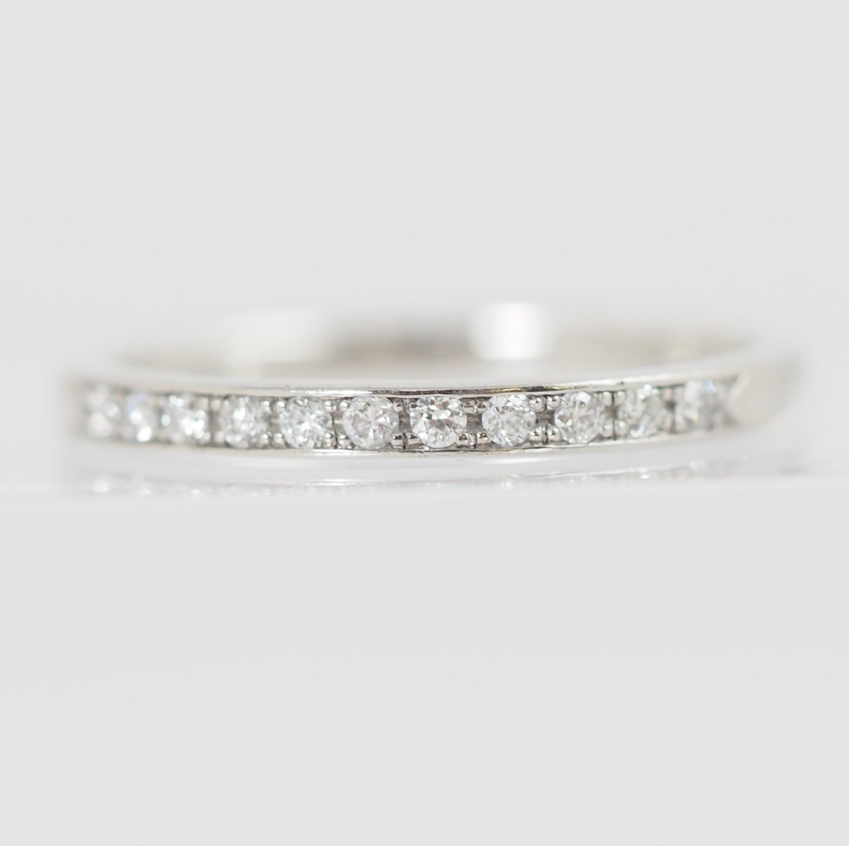 4℃ Pt950 Half Eternity Diamond Ring No. 11