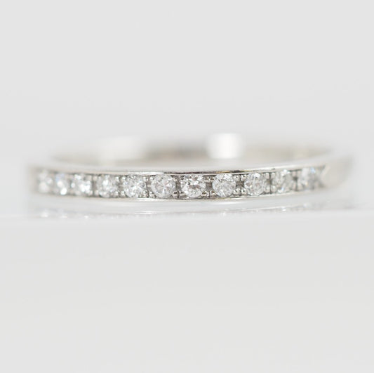 4℃ Pt950 Half Eternity Diamond Ring No. 11