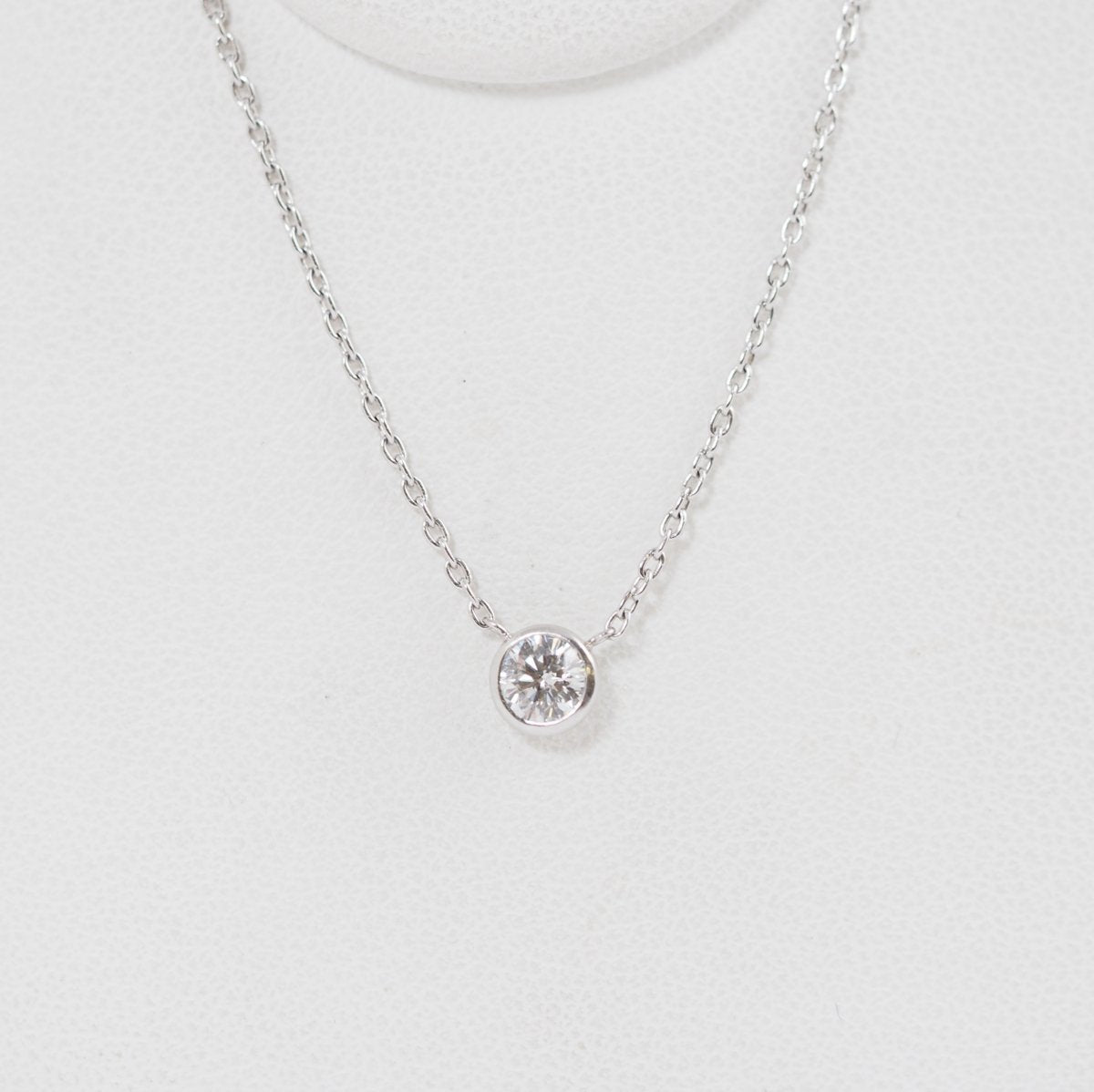 VENDOME AOYAMA Pt900/850 1 diamond 0.27ct necklace with case