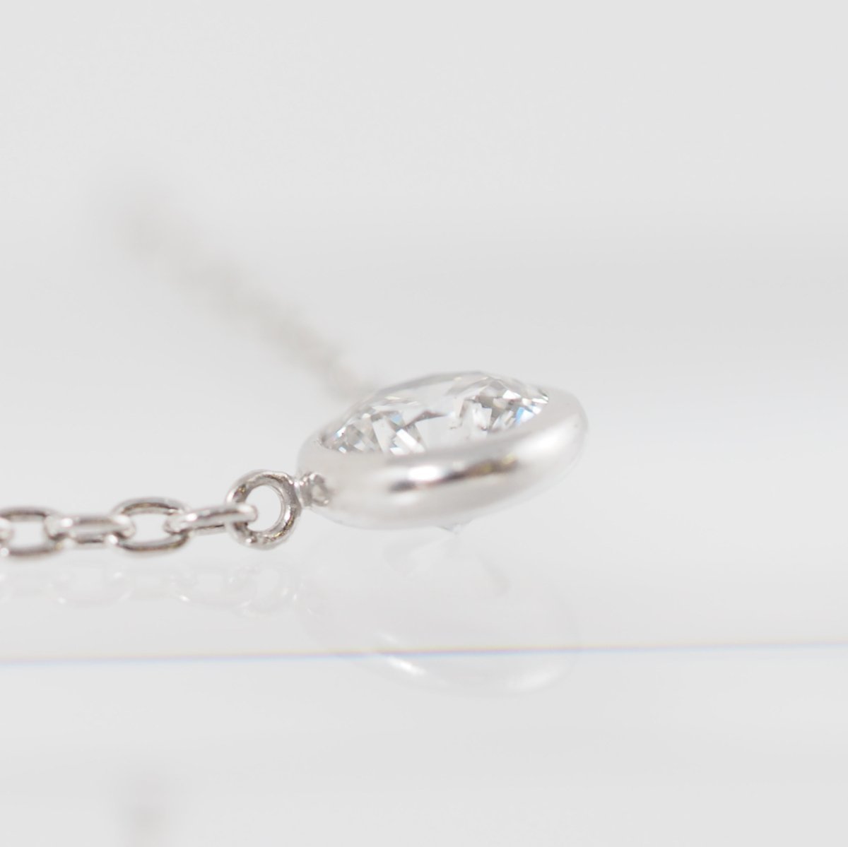 VENDOME AOYAMA Pt900/850 1 diamond 0.27ct necklace with case