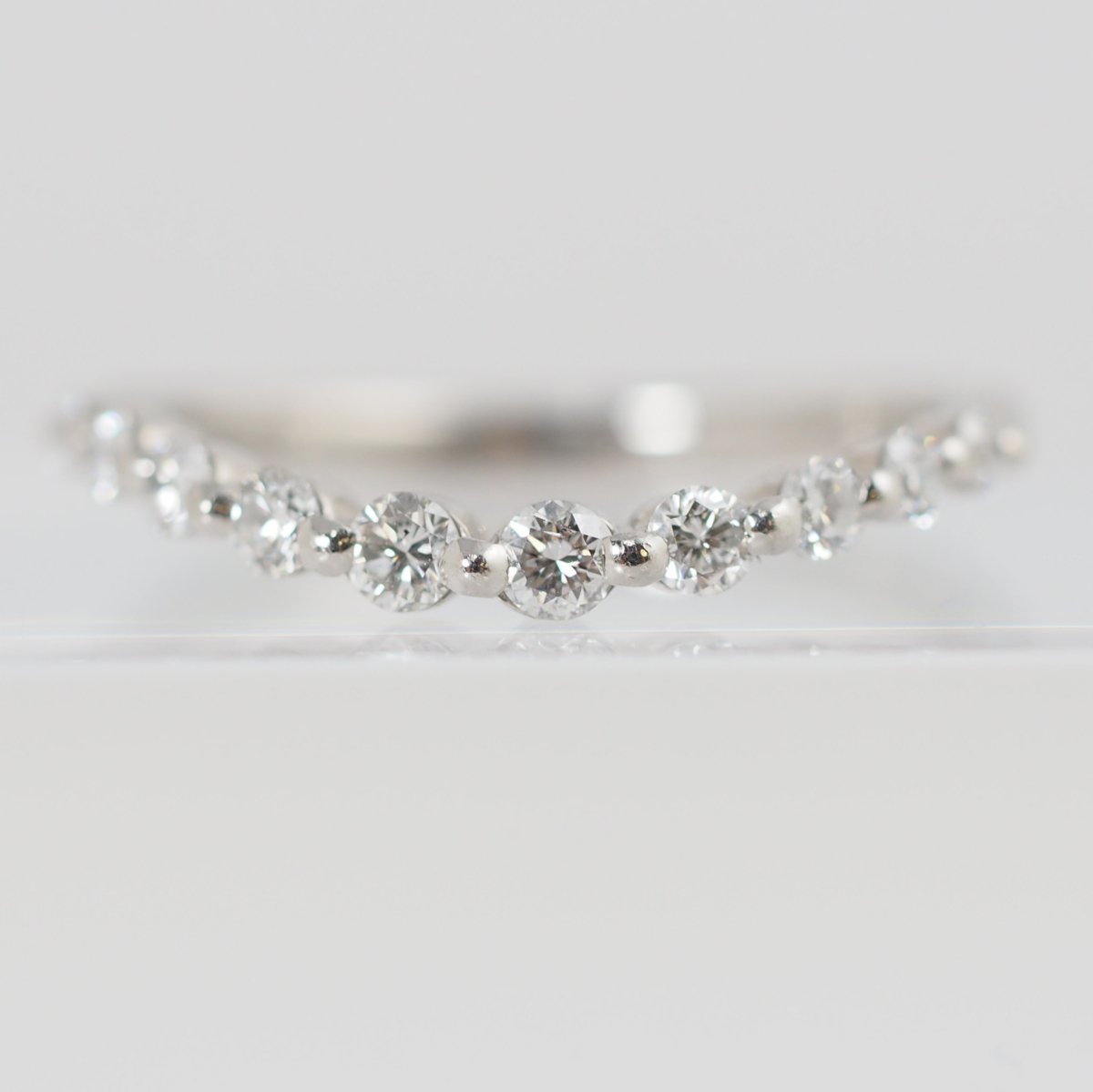 VENDOMEAOYAMA Vendome Aoyama Pt950 Diamond 0.34ct Wave Ring No. 8.5
