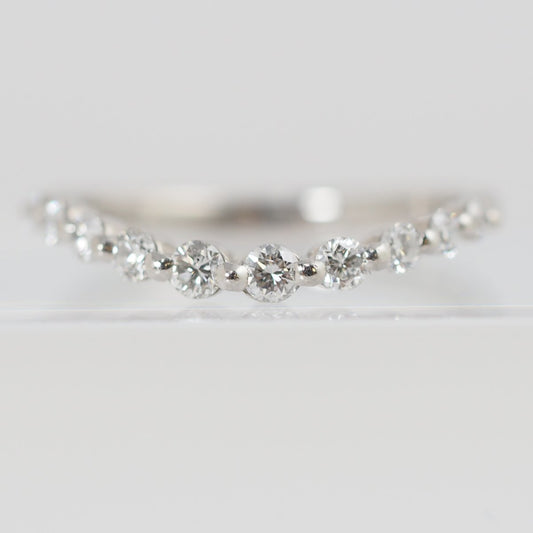 VENDOMEAOYAMA Vendome Aoyama Pt950 Diamond 0.34ct Wave Ring No. 8.5