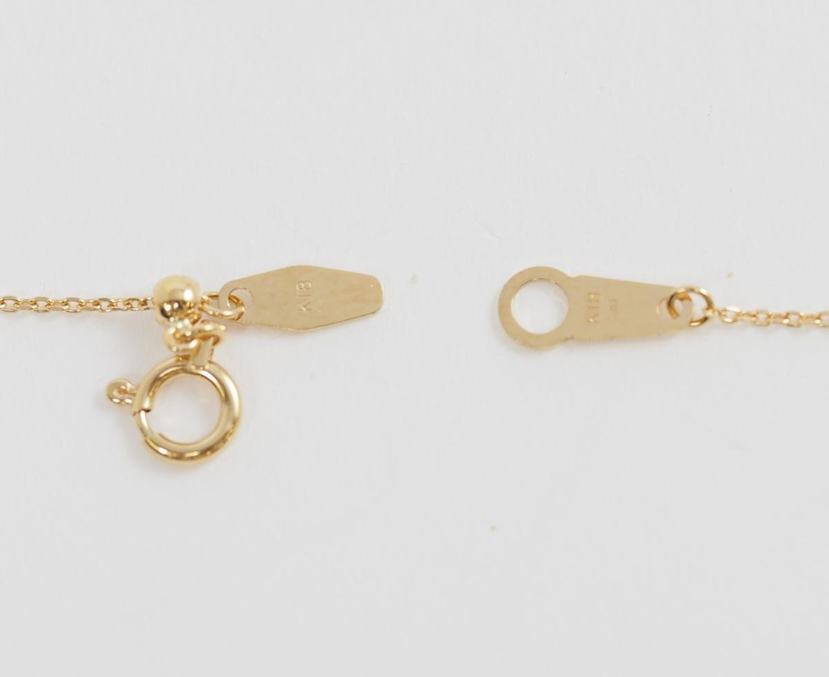 VENDOME AOYAMA 1 diamond K18 yellow gold button necklace D0.143ct