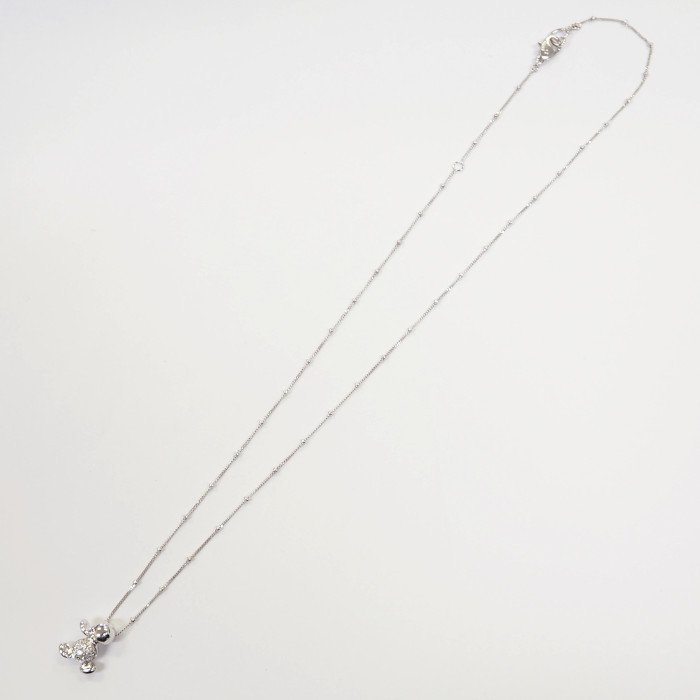 Ponte Vecchio K18WG Diamond Duck Camo Animal Motif Necklace