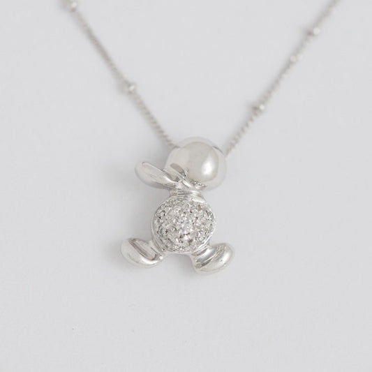 Ponte Vecchio K18WG Diamond Duck Camo Animal Motif Necklace