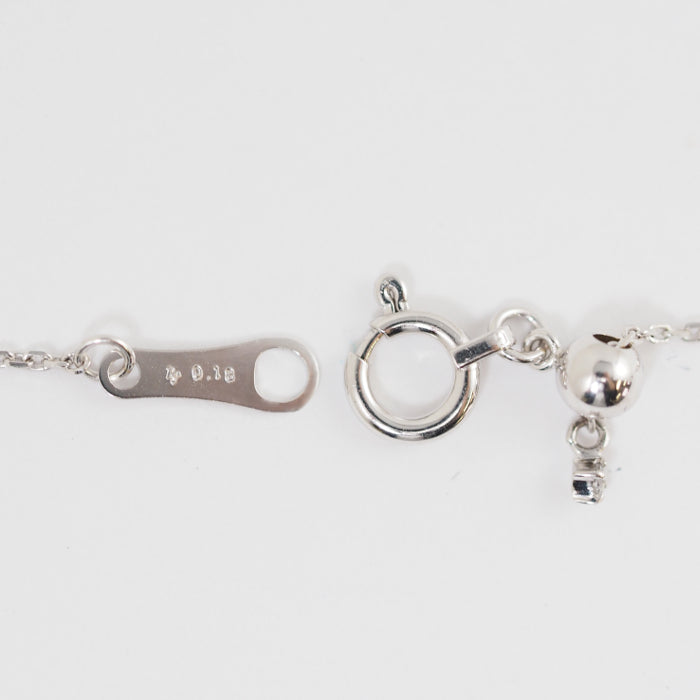 Ponte Vecchio K18 White Gold 5P Diamond 0.18ct Station Bracelet