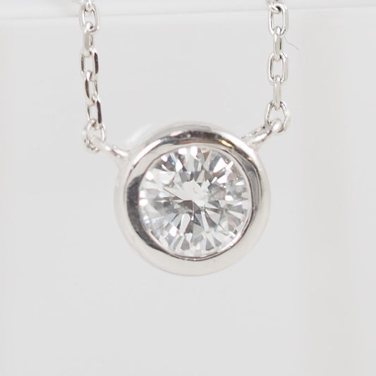 canal 4℃ canal 4℃ Pt850 1 diamond 0.152ct necklace with certificate of authenticity and warranty
