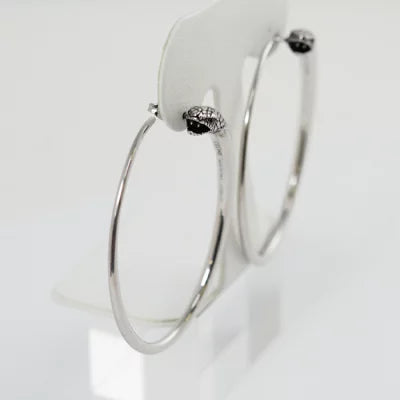 CELINE セリーヌ スネークモチーフ フープ ピアス シルバー 収納袋付