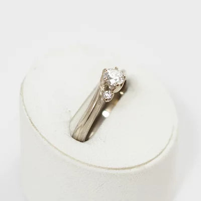 杢目金屋 もくめがねや SV/K18 ダイヤ0.243ct/0.02ct E-VVS1-3EX 月桜 リング 7号 ケース・鑑定書付