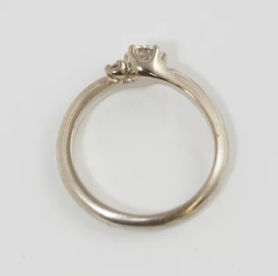 杢目金屋 もくめがねや SV/K18 ダイヤ0.243ct/0.02ct E-VVS1-3EX 月桜 リング 7号 ケース・鑑定書付