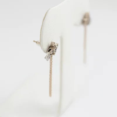 KASHIKEY カシケイ NAKID ネイキッド ピアス K18BG/Pt900 ブラウンダイヤ0.30ct ダイヤ0.05ct キャッチ社外