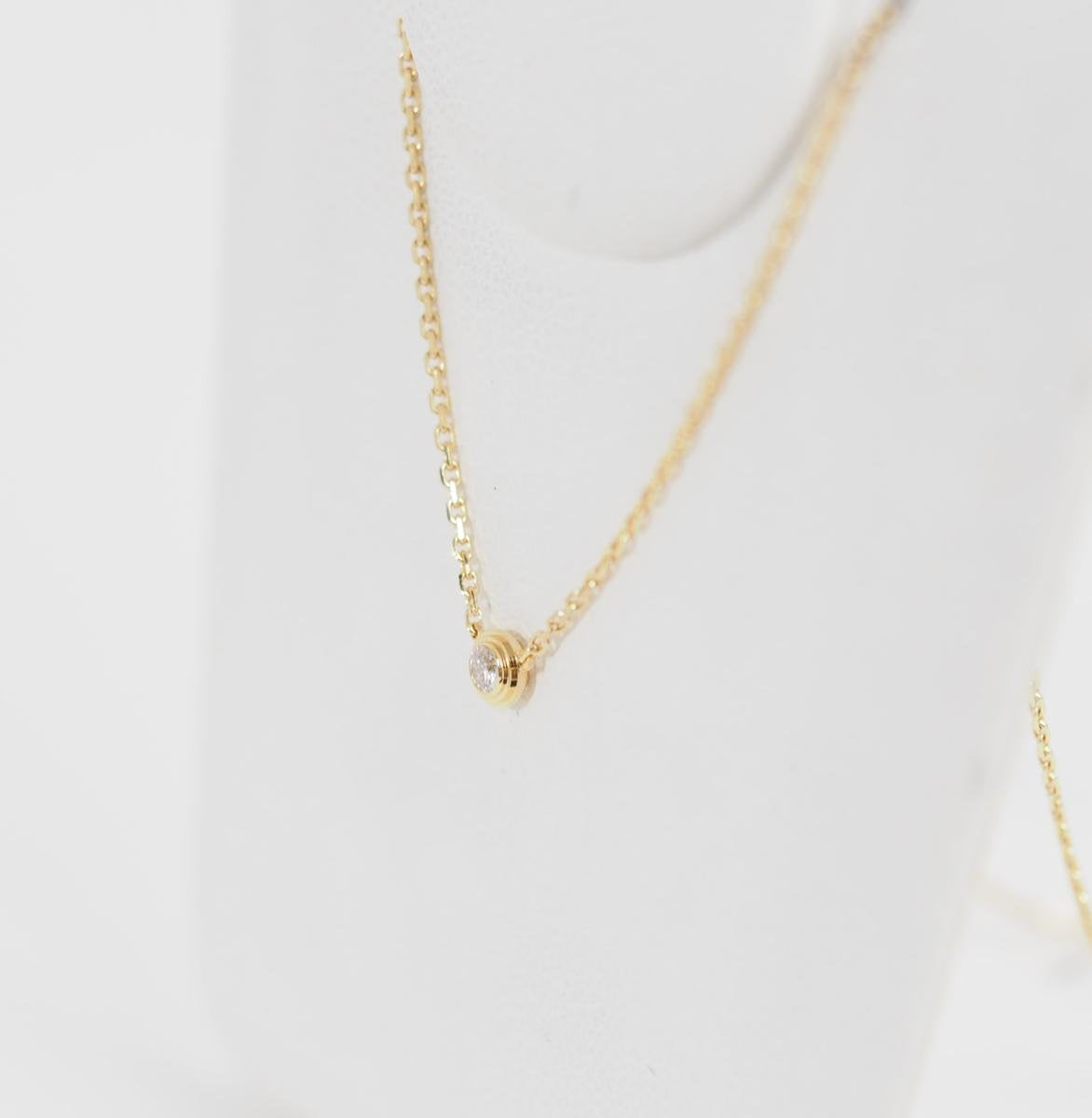 Cartier d'Amour Diamant Léger necklace, XS 750 K18 yellow gold