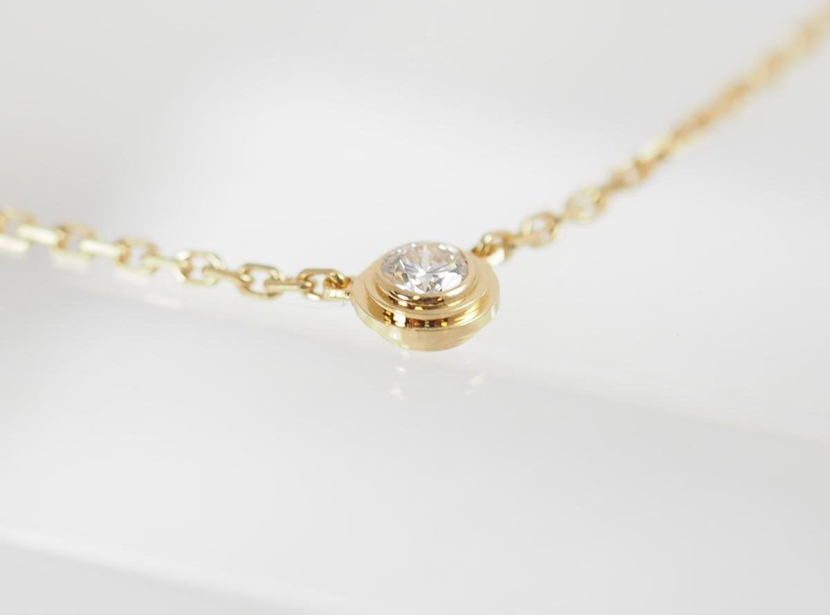 Cartier d'Amour Diamant Léger necklace, XS 750 K18 yellow gold