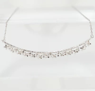 未使用・美品 STARJEWELRYGirl スタージュエリーガール K10WG レース ライン ネックレス 正規保証書・ケース付