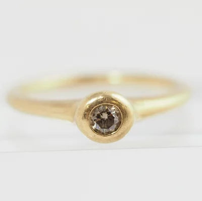 KASHIKEY カシケイ The Origin of SPECIES スピーシーズ K18イエローゴールド ブラウンダイヤ0.25ct 20号 リング